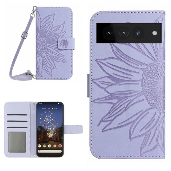 ODTIS SONČNICE VIJOLIČNI ETUI ZA GOOGLE PIXEL 7 PRO