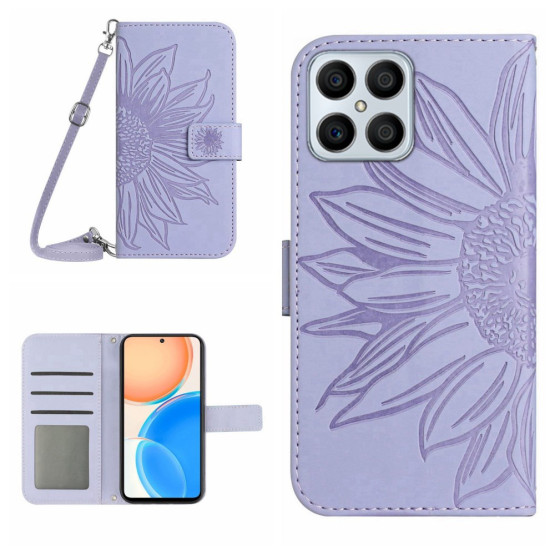 ODTIS SONČNICE VIJOLIČNI ETUI ZA HONOR X8 4G