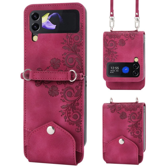 ČIPKA WALLET TEMNO ROZA ETUI ZA SAMSUNG GALAXY Z FLIP3