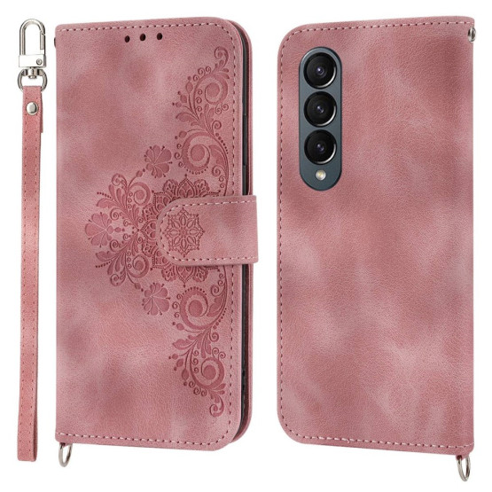 ČIPKA WALLET SVETLO ROZA ETUI ZA SAMSUNG GALAXY Z FOLD4