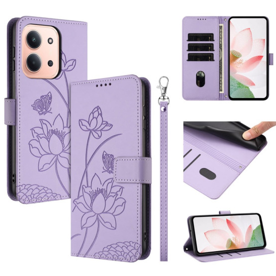 ODTIS LILIJE VIJOLIČEN ETUI ZA XIAOMI REDMI 15C 5G / 4G