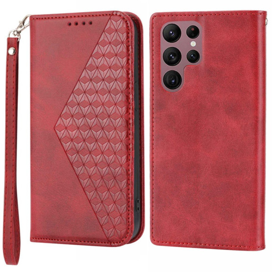 GEOMETRIC ROMB SILK RDEČ ETUI ZA SAMSUNG GALAXY S23 ULTRA