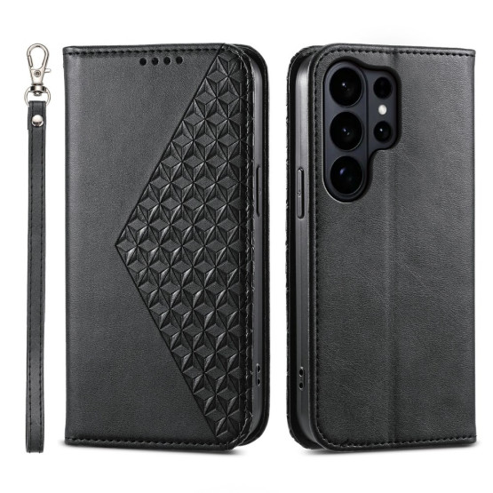 GEOMETRIC ROMB SILK ČRN ETUI ZA SAMSUNG GALAXY S26 ULTRA