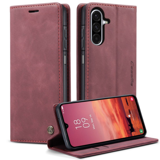 CASEME RETRO AUTO ABSORBED BORDO RDEČ ETUI ZA SAMSUNG GALAXY A57 5G