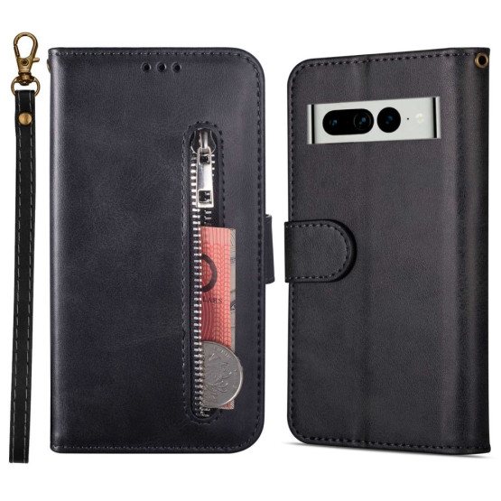 ZIPPER ČRN ETUI ZA GOOGLE PIXEL 7 PRO