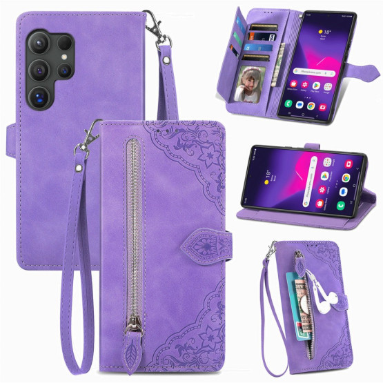 MINI ČIPKA VIJOLIČEN ETUI ZA SAMSUNG GALAXY S26 ULTRA