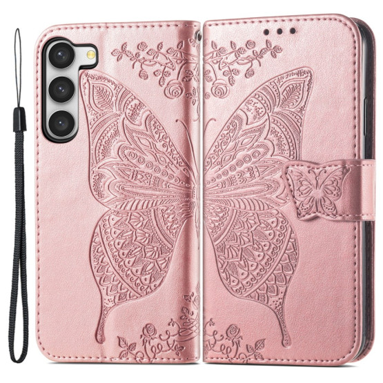 GOTSKI METULJ ROSE GOLD ETUI ZA SAMSUNG GALAXY S23 PLUS
