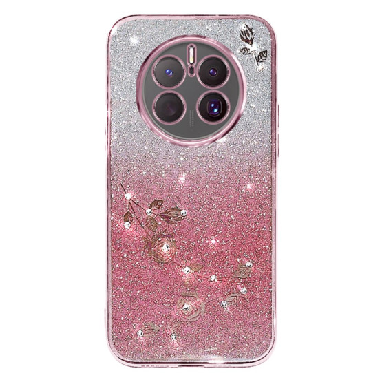 RHINESTONE GLITTER VRTNICA ROSE GOLD OVITEK ZA HUAWEI MATE 50 PRO