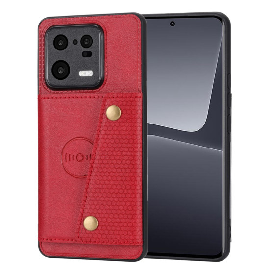LEATHER KICKSTAND RDEČ OVITEK ZA XIAOMI 13 PRO