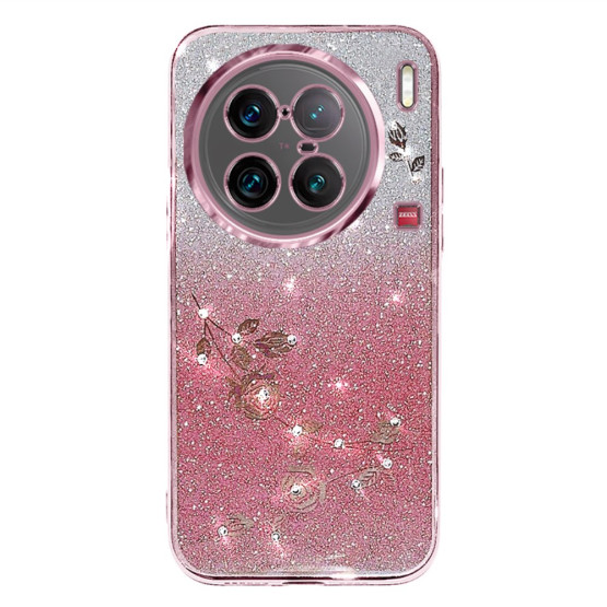 RHINESTONE GLITTER VRTNICA ROSE GOLD OVITEK ZA VIVO X90 PRO