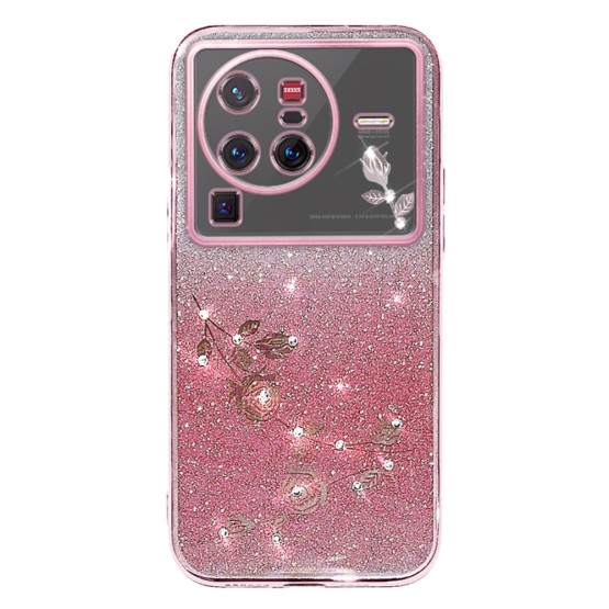 RHINESTONE GLITTER VRTNICA ROSE GOLD OVITEK ZA VIVO X80 PRO