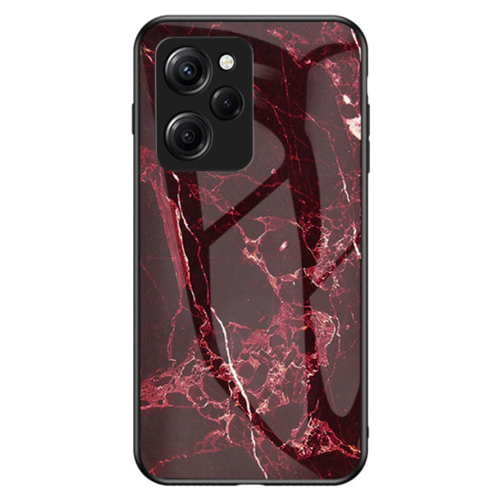 GLASS RDEČ MARMOR OVITEK ZA XIAOMI POCO X5 PRO