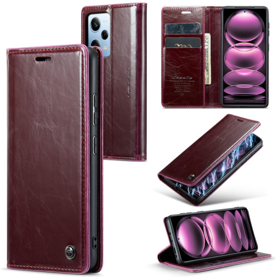 CASEME WAXY RDEČ ETUI ZA XIAOMI REDMI NOTE 12 PRO / POCO X5 PRO