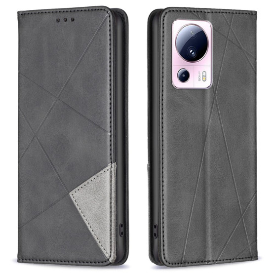 AUTO-ABSORBED GEOMETRIC ČRN ETUI ZA XIAOMI 13 LITE