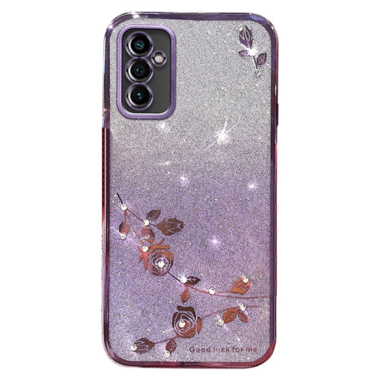 RHINESTONE GLITTER VRTNICA VIJOLIČNI OVITEK ZA SAMSUNG GALAXY A14 5G / 4G