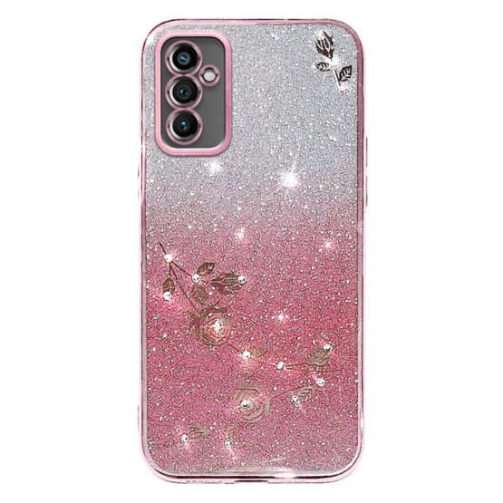 RHINESTONE GLITTER VRTNICA ROSE GOLD OVITEK ZA SAMSUNG GALAXY A14 5G / 4G