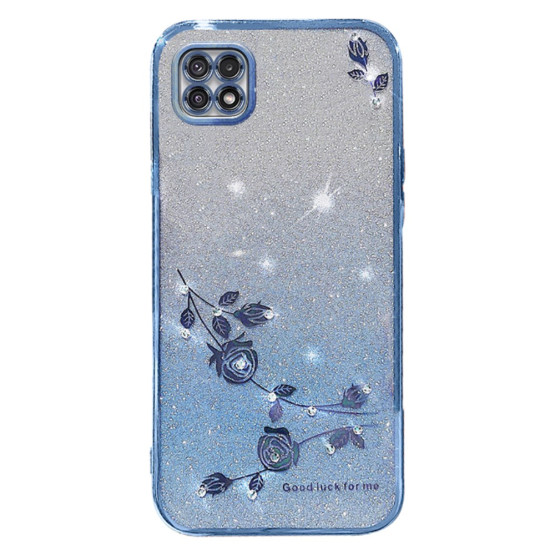 RHINESTONE GLITTER VRTNICA MODER OVITEK ZA SAMSUNG GALAXY A22 5G