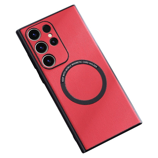 LEATHER MAGSAFE RDEČ OVITEK ZA SAMSUNG GALAXY S23 ULTRA