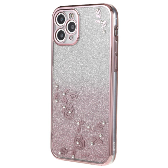 RHINESTONE GLITTER VRTNICA ROSE GOLD OVITEK ZA APPLE IPHONE 11 PRO