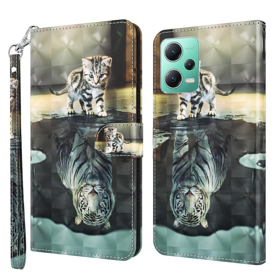 REALISTIC CAT TIGER ETUI ZA XIAOMI REDMI NOTE 12 5G
