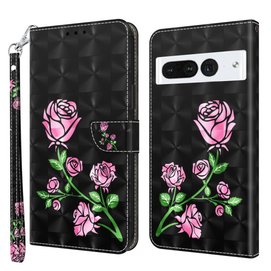 REALISTIC VRTNICE ČRN ETUI ZA GOOGLE PIXEL 8 PRO