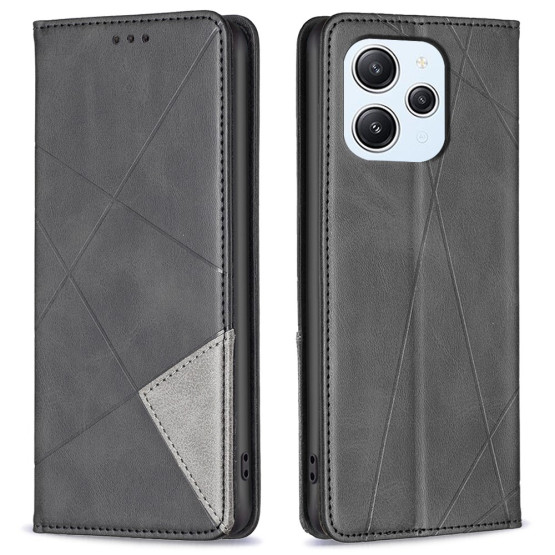 AUTO-ABSORBED GEOMETRIC ČRN ETUI ZA XIAOMI REDMI 12 4G