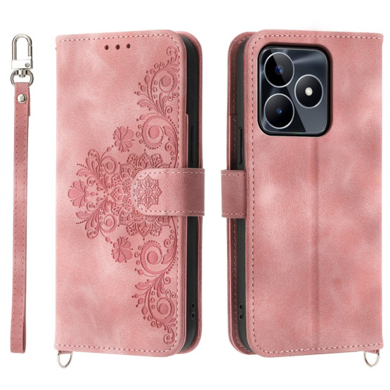 ČIPKA WALLET SVETLO ROZA ETUI ZA REALME C53
