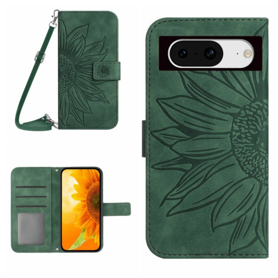 ODTIS SONČNICE ZELEN ETUI ZA GOOGLE PIXEL 8