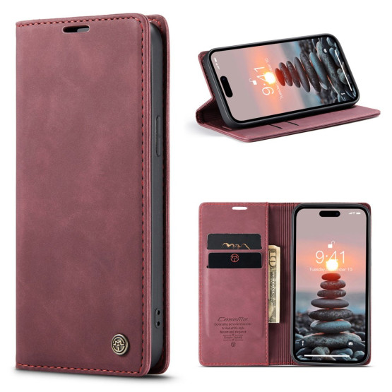 CASEME RETRO AUTO ABSORBED RDEČ ETUI ZA APPLE IPHONE 15 PRO