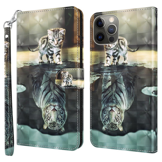 REALISTIC CAT TIGER ETUI ZA APPLE IPHONE 15