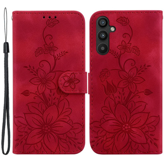 ODTIS VEJICE CVETLIC RDEČ ETUI ZA SAMSUNG GALAXY A34 5G