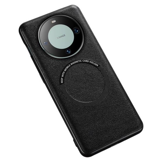 LEATHER MAGSAFE ČRN OVITEK ZA HUAWEI MATE 60 PRO / MATE 60 PRO+