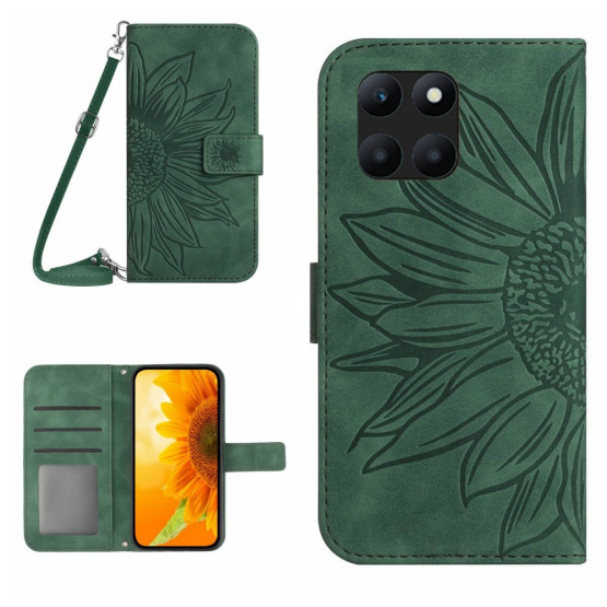 ODTIS SONČNICE ZELEN ETUI ZA HONOR X6A 4G