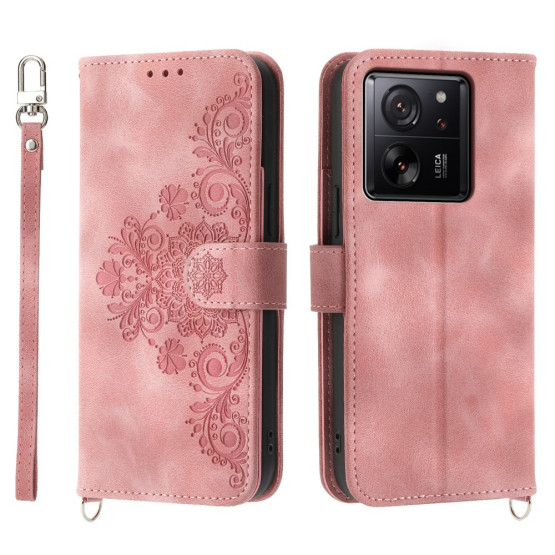 ČIPKA WALLET SVETLO ROZA ETUI ZA XIAOMI 13T / 13T PRO