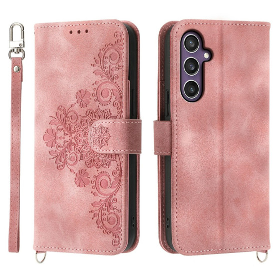 ČIPKA WALLET SVETLO ROZA ETUI ZA SAMSUNG GALAXY S24 PLUS