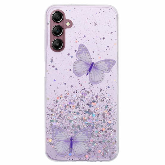 GLITTER BUTTERFLY VIJOLIČNI OVITEK ZA SAMSUNG GALAXY A24 4G