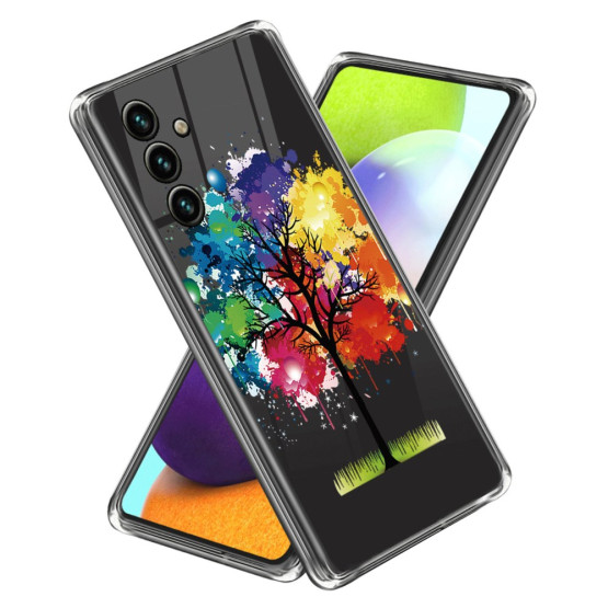 SLIM PROSOJNO MAVRIČNO DREVO OVITEK ZA SAMSUNG GALAXY A15 5G / 4G