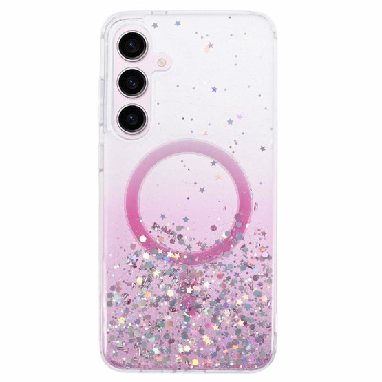 GLITTER STARS MAGSAFE ROZA OVITEK ZA SAMSUNG GALAXY S24 PLUS