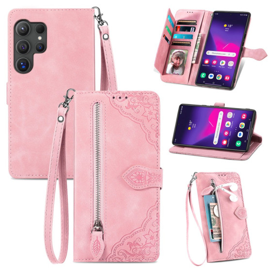 MINI ČIPKA ROSE GOLD ETUI ZA SAMSUNG GALAXY S24 ULTRA