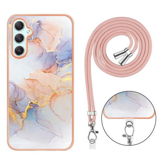 IMD GOLD MLEČNA CESTA BEL OVITEK Z VRVICO ZA SAMSUNG GALAXY A25 5G