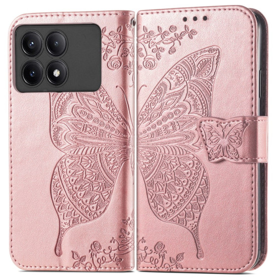 GOTSKI METULJ ROSE GOLD ETUI ZA XIAOMI POCO X6 PRO 5G
