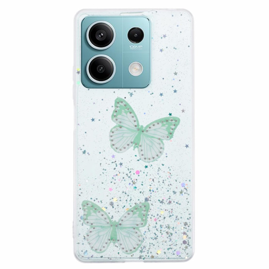 GLITTER BUTTERFLY ZELEN OVITEK ZA XIAOMI REDMI NOTE 13 5G