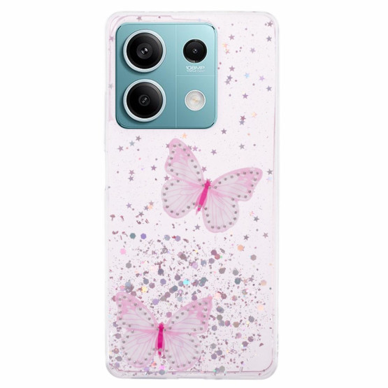 GLITTER BUTTERFLY ROZA OVITEK ZA XIAOMI REDMI NOTE 13 5G