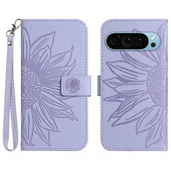 ODTIS SONČNICE VIJOLIČNI ETUI ZA GOOGLE PIXEL 9 PRO / PIXEL 9