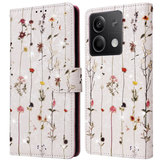 REALISTIC PISANE CVETLICE BEL ETUI ZA XIAOMI REDMI NOTE 13 5G