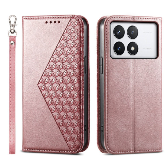 GEOMETRIC ROMB SILK ROSE GOLD ETUI ZA XIAOMI POCO X6 PRO 5G