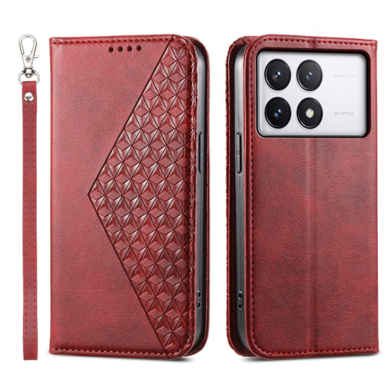 GEOMETRIC ROMB SILK RDEČ ETUI ZA XIAOMI POCO X6 PRO 5G