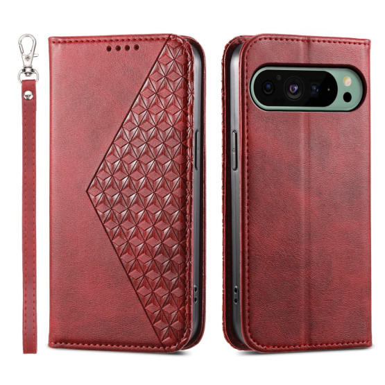 GEOMETRIC ROMB SILK RDEČ ETUI ZA GOOGLE PIXEL 9 PRO / PIXEL 9