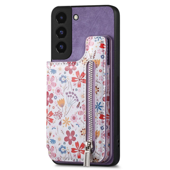 POCKET FLOWER VIJOLIČNI OVITEK ZA SAMSUNG GALAXY S22 PLUS