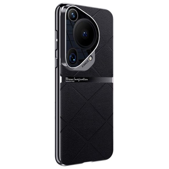 KVADRO FIT LEATHER ČRN OVITEK ZA HUAWEI PURA 70 ULTRA